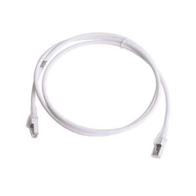 Patch Cord Z-MAX Cat6A S/FTP, CM/LS0H, 1.52 Metros (5 Pies), Color Blanco, Versión Bulk (Sin Empaque Individual)