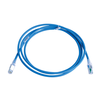 Patch Cord Z-MAX Cat6A S/FTP, CM/LS0H, 2.13 Metros (7 Pies), Color Azul, Versión Bulk (Sin Empaque Individual)