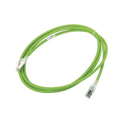 Patch Cord Z-MAX Cat6A S/FTP, CM/LS0H, 2.13 Metros (7 Pies), Color Verde, Versión Bulk (Sin Empaque Individual)