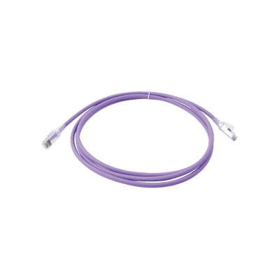 Patch Cord Z-MAX Cat6A S/FTP, CM/LS0H, 2.13 Metros (7 Pies), Color Violeta, Versión Bulk