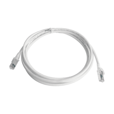 Patch Cord Z-MAX Cat6A S/FTP, CM/LS0H, 3.05 Metros (10 Pies), Color Blanco, Versión Bulk (Sin Empaque Individual)