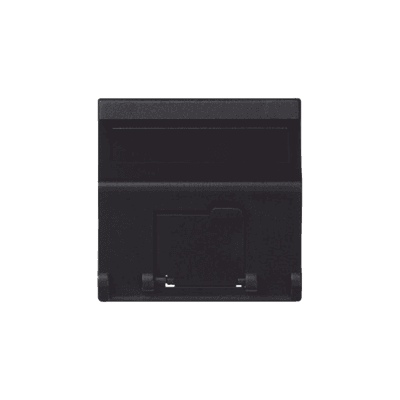 (K80MD64/14) Placa Voz y Datos Inclinada con Guardapolvo y Adaptador para RJ45 Keystone - Color Grafito