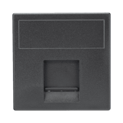 Módulo de Placa Plana / 1 Espacio Jack Keystone / Guardapolvo Integrado / 45 × 45 mm / 8.5 mm Profundidad / Compatible Cajas Teleblock y Ofiblock