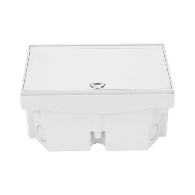 Caja de Suelo Estanca IP66 para Interior y Exterior / Protección contra Polvo y Agua / Sistema de Drenaje Integrado / Cierre Manual o de Seguridad / Alta Resistencia para Áreas Públicas