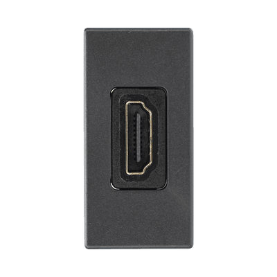 Módulo HDMI / Conector Hembra-Hembra / Full HD y 4K / Acabado Negro / Sistema Modular K45