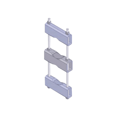 Herraje Sencillo de Montaje para Antena o Mástil con diámetros de 5 pulg. (8.89-14.13 cm.).