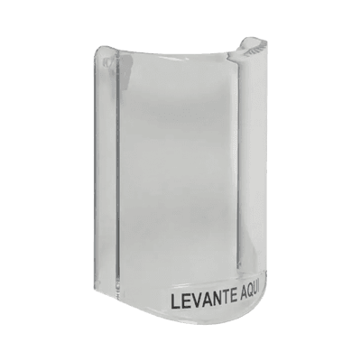 Cubierta Protectora De Policarbonato, Súper Resistente, Sin Sonido, Texto En Español, Para Botones Multiusos De STI