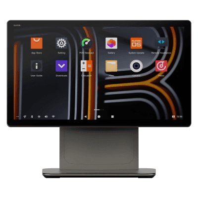 Terminal de Escritorio Inteligente / Pantalla FHD de 15.6" / Qualcomm Hexa-core / 4 GB RAM + 64 GB ROM / Sistema Operativo SUNMI 4.0 / Touch ID / Puertos múltiples / Servicios móviles de Google