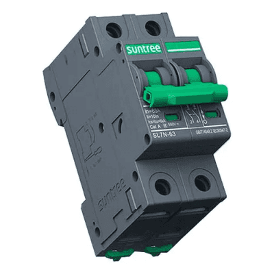 Protección Térmica/ Interruptor 2P, 32 A,  Corriente Directa  800 Vcc para Aplicación Fotovoltaica Montaje Riel DIN