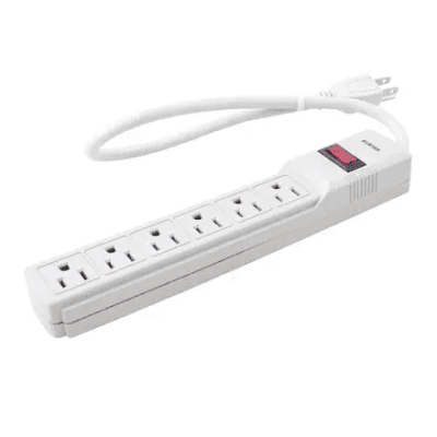Multicontacto con Supresor de Picos 270 Joules, Voltaje de Entrada: 127 Vca NEMA 5-15P, Con 6 Salidas NEMA 5-15R.
