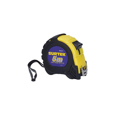 Flexometro anti impacto de 5 metros, cinta ancha con boton de freno.