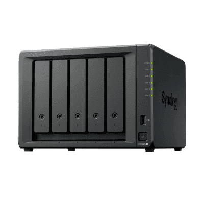 NAS DiskStation DS1525+ | 5 Bahías | Expansión hasta 15 Bahías | 2 Puertos 2.5GbE | Soporte 10GbE | Almacenamiento en Caché SSD | Hasta 300 TB de Capacidad | Compatible con Virtualización y Vigilancia.