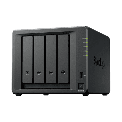 NAS DiskStation DS925+ | 4 Bahías | Expandible a 9 Bahías | 2 Puertos 2.5GbE | 2 Ranuras M.2 NVMe | AMD Ryzen V1500B | 4 GB DDR4 ECC | Hasta 565 MB/s Escritura Secuencial | Compatible con RAID | Synology DSM.