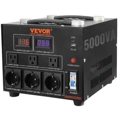 Transformador convertidor de voltaje de 5000 W 110/220 Vca