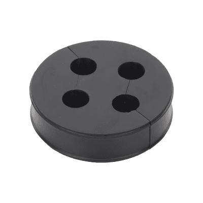 Inserto de Caucho de 4" Con Cuatro Orificios para Cable de 3/8 in