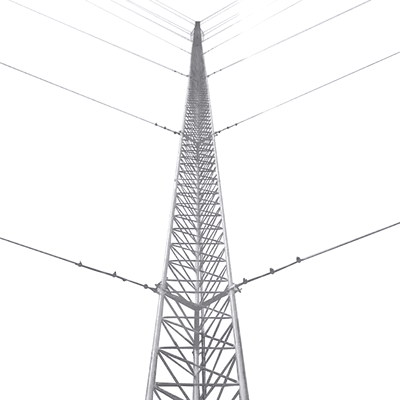 Kit de Torre Arriostrada de Piso de 21 m Altura con Tramo STZ35G Galvanizada por Inmersión en Caliente (No incluye retenida).