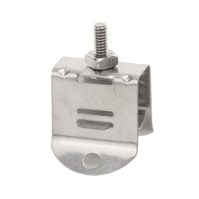 Sujetador de Doble Click para Cable Coaxial de 1/2 Pulgada Paquete de 10 Piezas