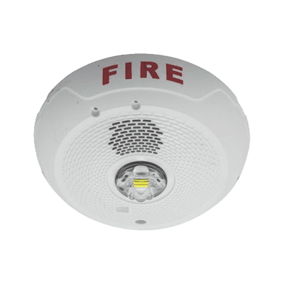 Sirena con Lámpara LED Estroboscópica, Montaje en Techo, Nivel de Candelas Seleccionable, Color blanco , Nuevo Diseño Moderno y Elegante y Menor Consumo de Corriente