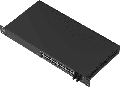 Switch Industrial Gestionado L2+ / 24 Puertos Gigabit PoE+ / 4 Puertos SFP / 56 Gbps / 300W PoE Budget / IP30