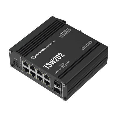 Switch Industrial Administrable L2, 8 puertos PoE 802.3af/at, Soporta Profinet