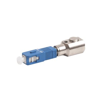 Adaptador de Fibra Óptica Desnuda para Realizar Mediciones y Pruebas en Hilos de Fibra sin Conector