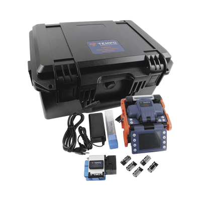 Fusionadora de Fibra Óptica de Alineación por Núcleo con 6 Motores con Pérdida Típica (SM); 0.01 dB (MM); 0.04 dB) / Capacitación Básica Virtual Gratuita