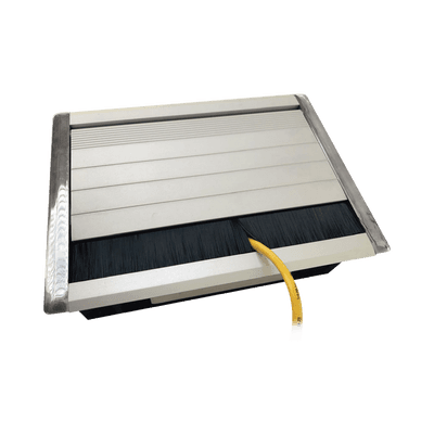 Caja Universal Vacía de 2 Módulos para Instalación en Escritorio (Voz, Datos, Video, Contactos Eléctricos), (No Incluye Accesorios)