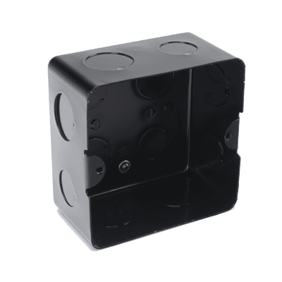 Caja de Registro de Acero Galvanizado, 10x10 cm (3.94x3.94 Pulgadas), Color Negro (11000-00000)