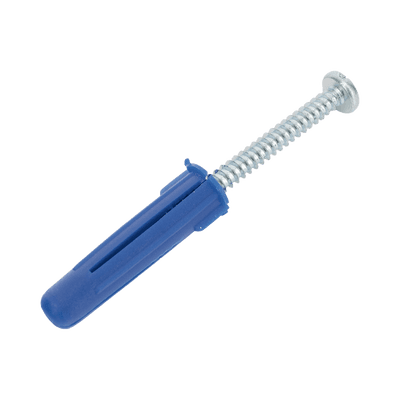 Paquete de 6 taquetes azul 2" y 6 tornillos 12mm x 2" (1105-05002)