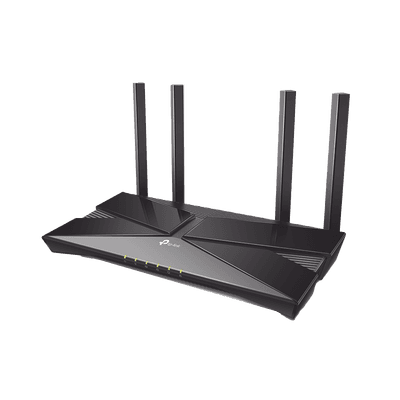 Router WiFi 6 doble banda AX 1800 Mbps /  MU-MIMO y OFDMA / 1 Puerto WAN 10/100/1000 Mbps / 4 Puertos LAN 10/100/1000 Mbps / 4 Potentes Antenas / Compatible con EasyMESH