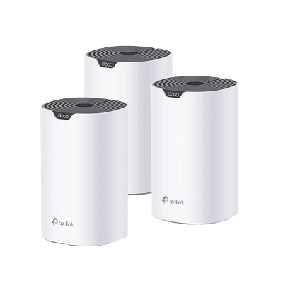 Kit 3 Routers Inalámbricos MESH Interior para Hogar / Doble Banda Wi-Fi 5 AC1900 Mbps / 3 Puerto Gigabit WAN/LAN / 3 Antenas Internas / Administración Mediante la App Deco (iOS, Android)
