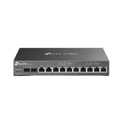 Router Omada VPN / SDN Multi-WAN 1G / Switch con PoE y Controlador  / 2 puerto WAN/LAN SFP 1G / 1 Puerto RJ45 WAN / 1 Puerto WAN/LAN RJ45 / 8 Puertos PoE+ LAN RJ45 /  24,980 Sesiones Concurrentes
