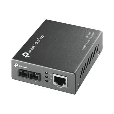 Convertidor Fibra Óptica Multimodo /  1 Puerto RJ45 10/100 Mbps / Puerto Fibra Óptica SC 100 Mbps / Hasta 2 Km / Plug and Play