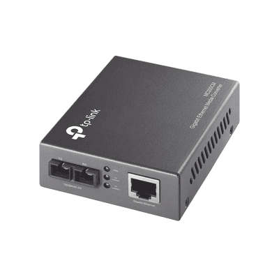 Convertidor Fibra Óptica Multimodo /  1 Puerto RJ45 10/100/1000 Mbps / Puerto Fibra Óptica SC 1000 Mbps / Hasta 550 metros / Plug and Play