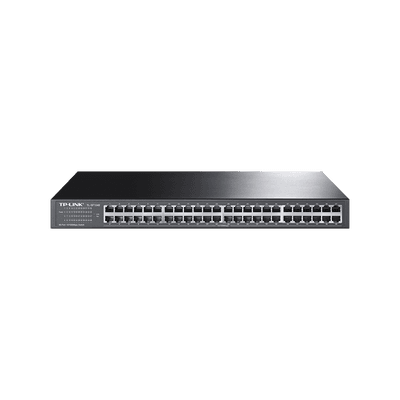Switch no administrable de 48 puertos 10/100 Mbps para montaje en rack