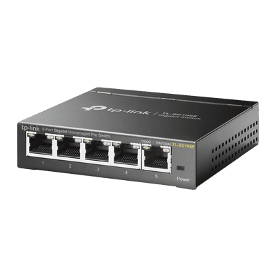 Switch Escritorio Easy Smart de 5 puertos 10/100/1000 Mbps / IGMP para Vigilancia / Calidad en el Servicio (QoS) / Gestión GUI