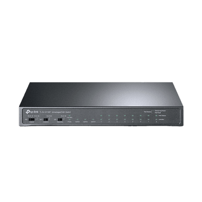 Switch PoE+ No Administrable De Escritorio 11 Puertos / 8 puertos 10/100 Mbps PoE af/at Inteligiente / Presupuesto 124 W / Hasta 250 metros