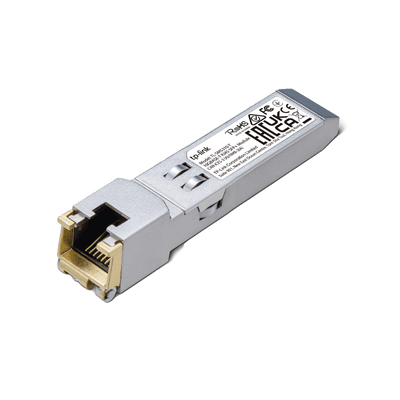 Transceptor mini-GBIC SFP+ RJ45 / Admite 10GBASE-T, 5GBASE-T, 2.5GBASE-T, 1000BASE-T y 100BASE-TX /  Distancia Hasta 30 metros / Conector RJ45 (10G)