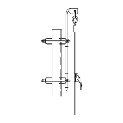 Línea de Vida hasta 57.9 Metros (190 pies). Compatible con línea Super Titan. Carro de Seg. NO INCLUIDO.