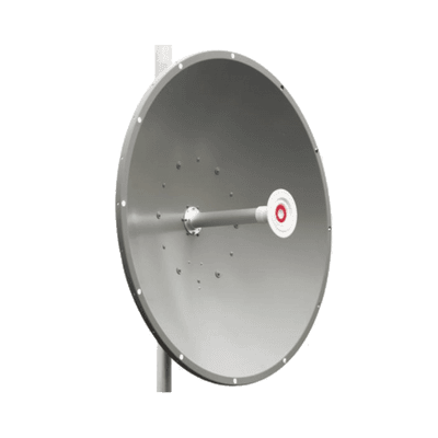 Antena direccional de 3 ft, 5.9 a 7.1 GHz, Ganancia 34 dBi, Conectores RP-SMA Hembra, Polarización doble, incluye montaje para torre o mástil
