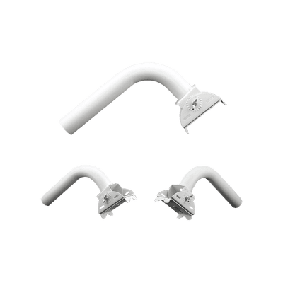 Montaje universal flexible para instalación en poste o pared, compatible con equipos Ubiquiti, Mimosa, Cambium y Altai