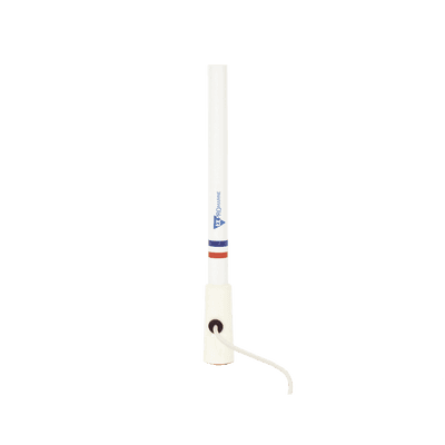 Antena Marina VHF / Fibra de Vidrio / 156-163 MHz / 6.5 dBi / Cable 10 m (32.8 ft) / PL-259 / Exterior IP67