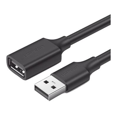 Cable Extensor USB 2.0 A a A | 1 metro | Macho-Hembra | Ultra Durabilidad | Núcleo de Cobre Estañado 28/22 AWG | Blindaje Interior Múltiple / Ideal para teclado, mouse, impresoras, etc.