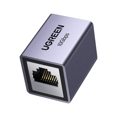 Acoplador STP (Extensor de Cable Ethernet RJ45) | 10Gbps | Blindado | Compatibilidad con Cat8 Cat7 Cat6 Cat5e | Hasta 100 Metros (328.08 Pies) | Aleación de Aluminio