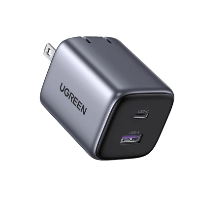 Cargador de 35W serie Nexode | 2 Puertos de Carga Rápida | USB-C  y USB-A | Tecnología GaN II | Power Delivery 3.0 | Quick Charge 4.0 | Chip Confiable y Carga Inteligente | Optimiza la Experiencia de Carga | Tecnología Thermal Guard.