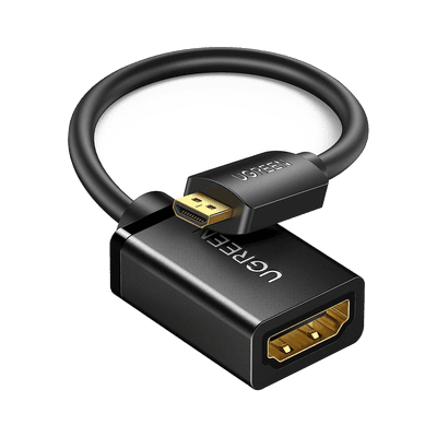 Adaptador Micro HDMI a HDMI (HDMI Tipo D) / 18Gbps / 4K@60Hz / HDR / Tecnología 3D / ARC / Carcasa PC+ABS / HDCP / Longitud de 22 cm (8.66 pulgadas)