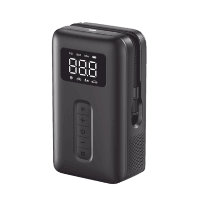 Inflador de Neumáticos | Compresor de Aire Portátil |  Bomba de Aire de 150 PSI | Flujo de Aire de 15L/Min | Con Batería Integrada | Cuenta con Luz LED | Ideal para coches, bicicletas, pelotas de motocicleta.