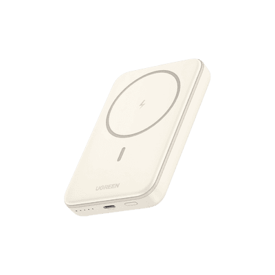 Power Bank MagSafe de 10000mAh | 20W | Carga Inalámbrica y por Cable USB-C | Sistema de Protección Inteligente | Tecnología de Carga Rápida | Ultra Delgado | Ultra ligero | Compatible con iPhone 15/14/13/12 | Color Beige.