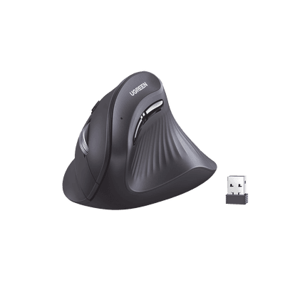 Mouse Inalámbrico en Angulo Vertical | 2.4G & Bluetooth | Conecta 3 dispositivos Simultáneamente | 4 Niveles de DPI |  Clic Silencioso | 5 botones Silenciosos | Soporta Win, Mac, Linux & Chrome.