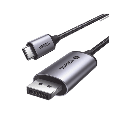 Cable USB-C a DP 1.4 | 3 Metros (9.84 Pies) | Compatible con Thunderbolt 3 & 4 | 8K@60Hz | 4K@240Hz | HDR10+ | eARC | DTS | 3D | ALLM | VRR | | FreeSync G-Sync | Caja de Aluminio | Nylon Trenzado | Conector Niquelado | Blindaje Multicapa